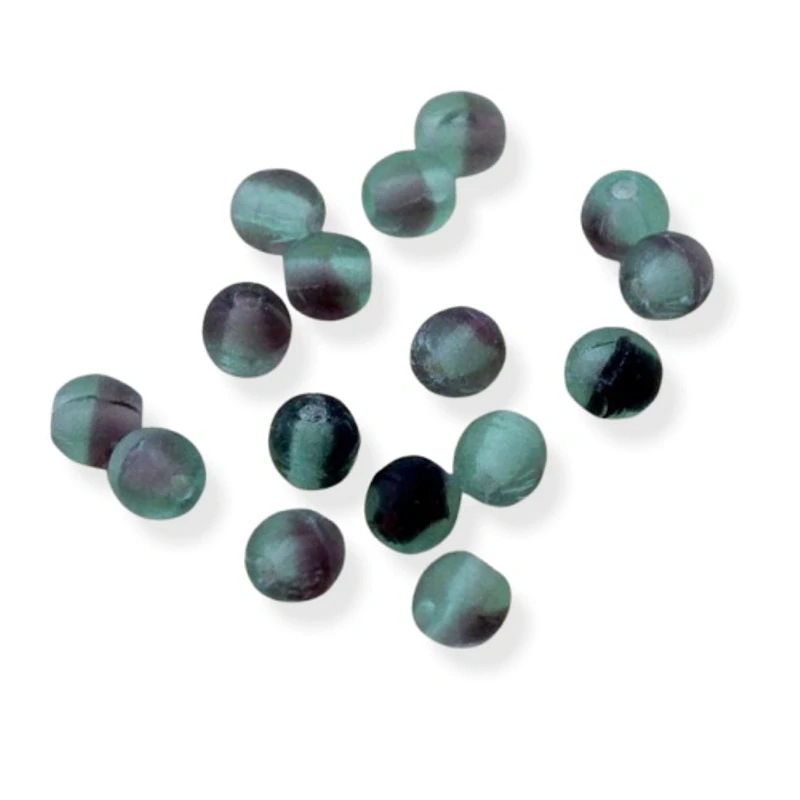 Korálky skleněné kuličky fluoritové 4mm – 50 ks
