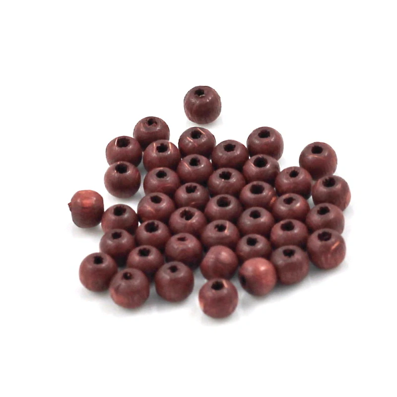 Korálky dřevěné čokoládové 5mm – 40 ks