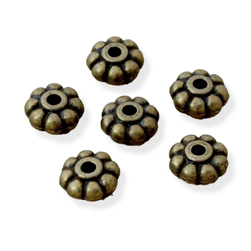 Korálek-mezikus 8mm starozlato – 4 ks