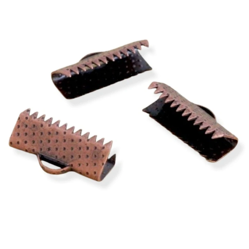 Koncovky na stuhu staroměď 5x16 mm – 10 ks