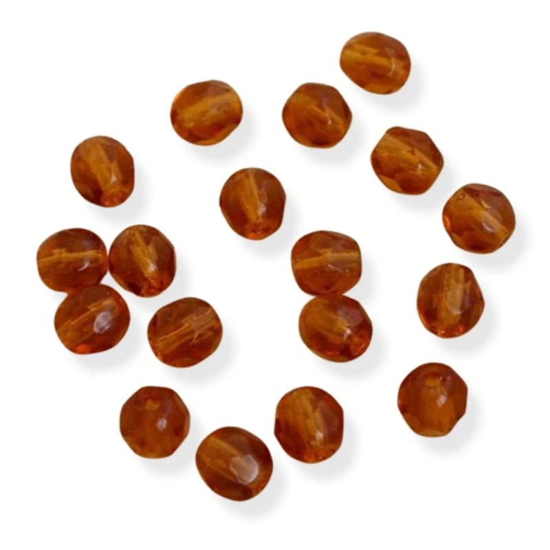 Korálky broušené topazové 5mm – 40 ks