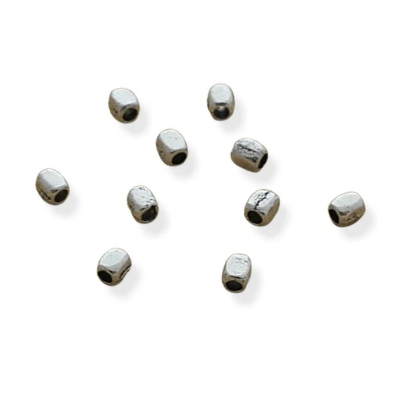 Kovové korálky starostříbro 2x3 mm – 20 ks