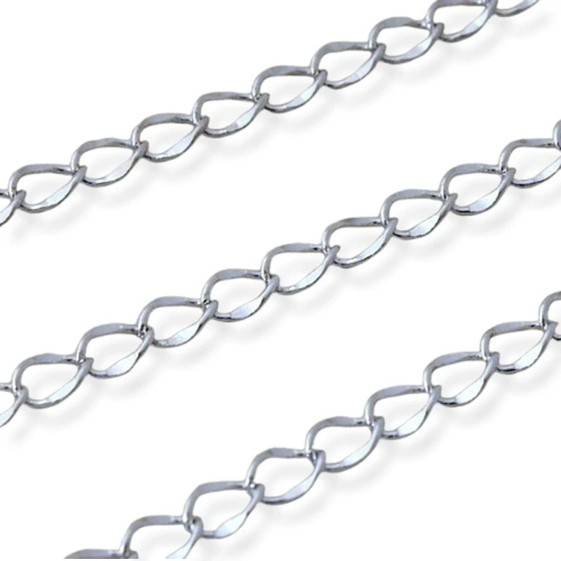 Řetízek 5 mm očka platinová úprava – 21cm kus