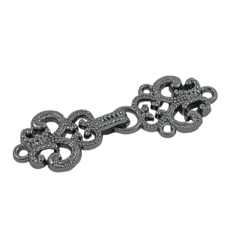 Ozdobné zapínání filigránové gunmetal – 1 pár