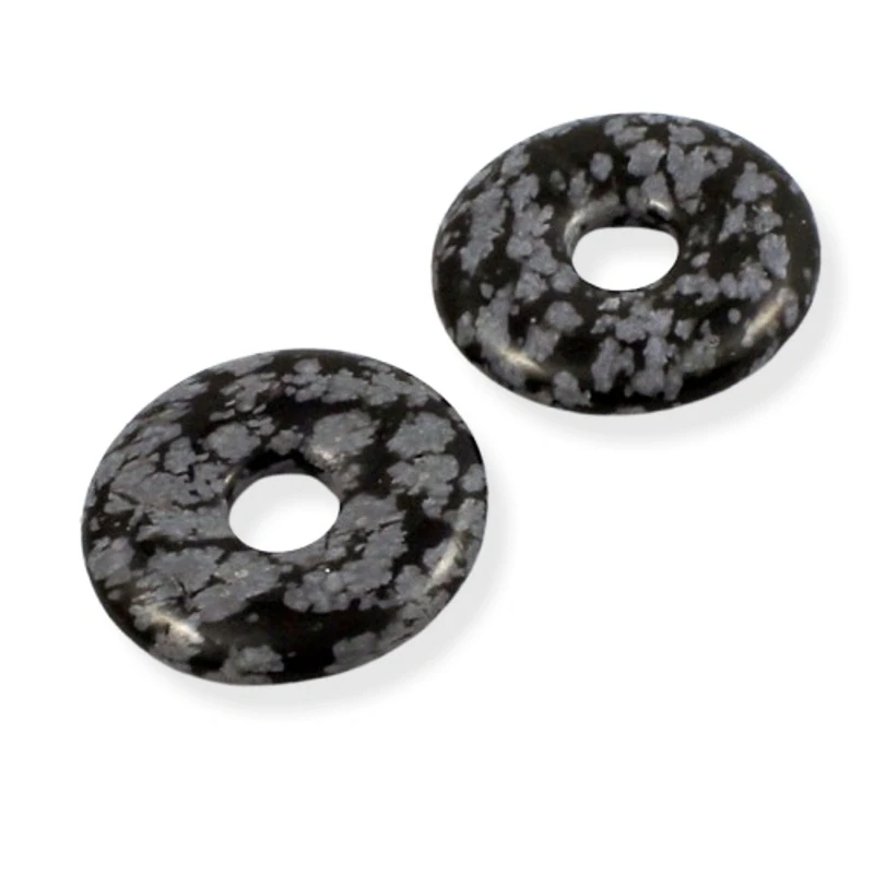 Obsidiánový donut s výrazným vločkováním – 1 ks
