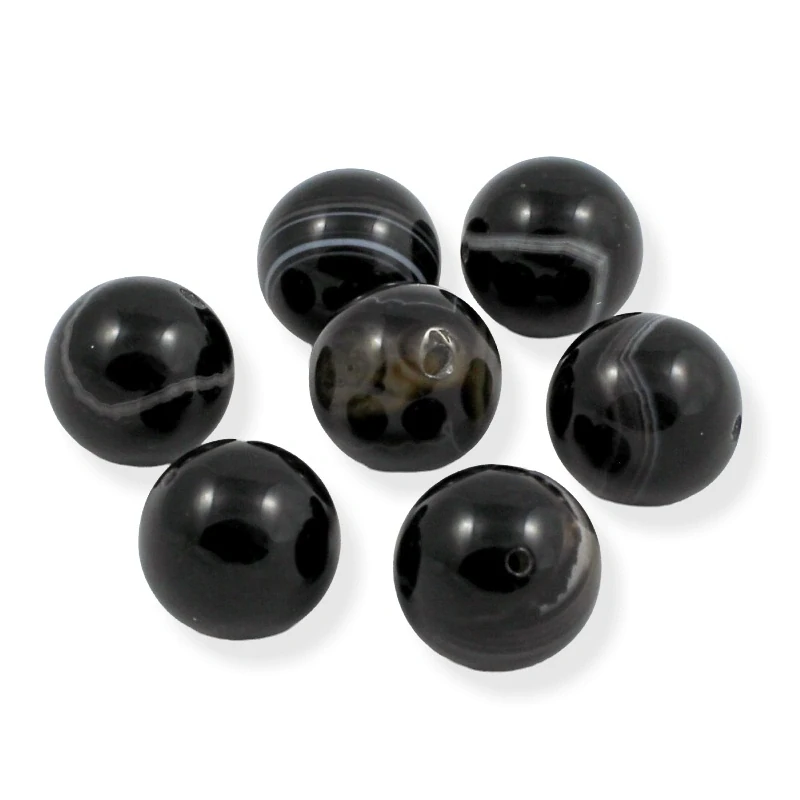 Kulička velká vrtaná 20mm - onyx