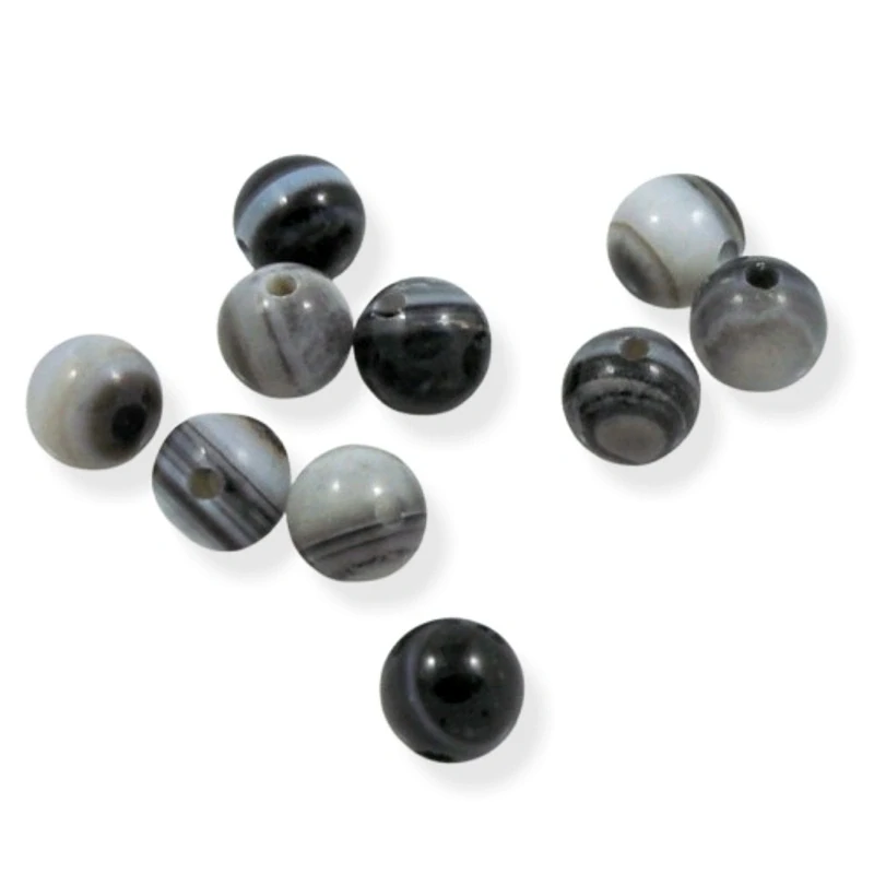 Kulička pruhovaného onyxu 6mm - 10 ks