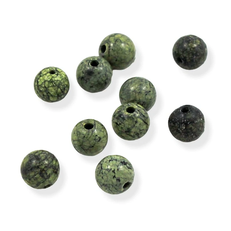 Kulička serpentinitu 6mm - 10 ks
