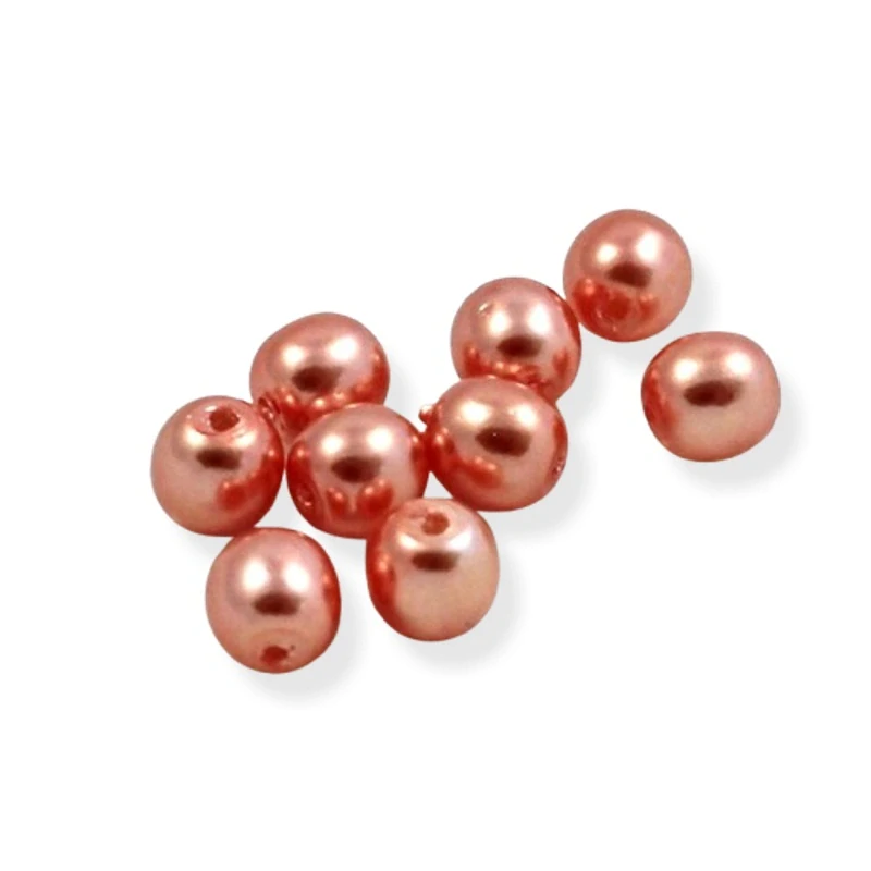 Voskové perle lososové 4mm – 31 ks