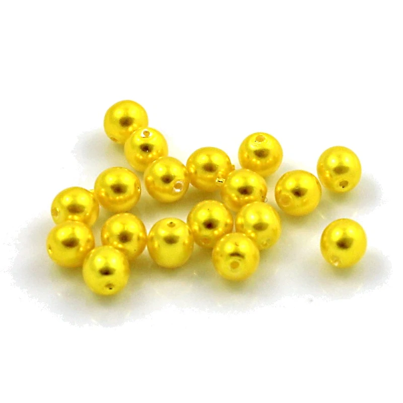Voskové perle žluté 4mm – 38 ks