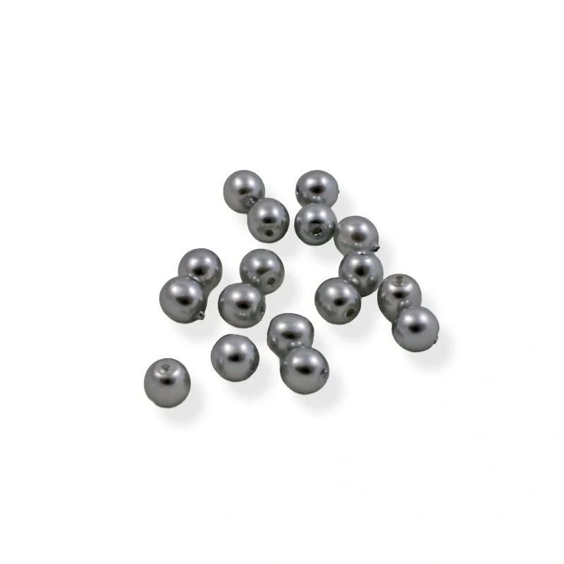 Voskové perle světle šedé 4mm – 30 ks