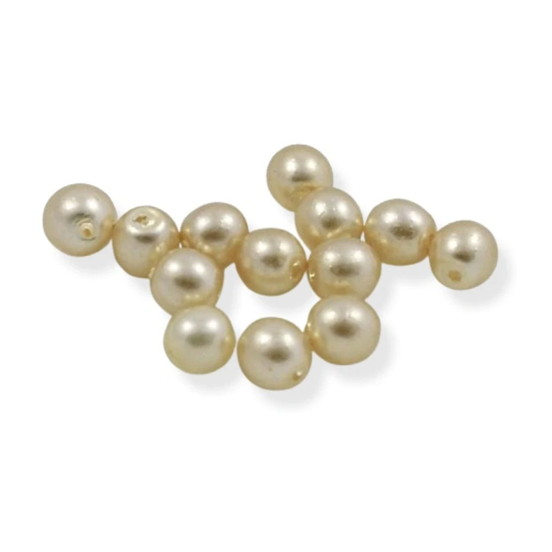 Voskové perle béžové 4mm – 48 ks