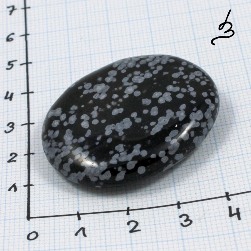 Obsidián vločkový – placka č. 9