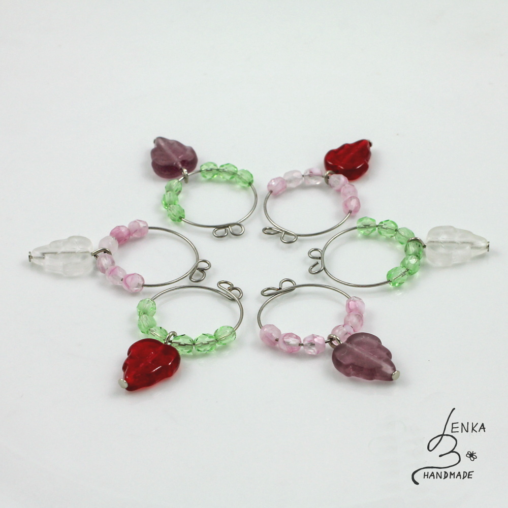 Glass charms Lístky