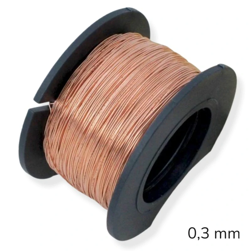 Měděný drát nelakovaný 0,3 mm – 100 m