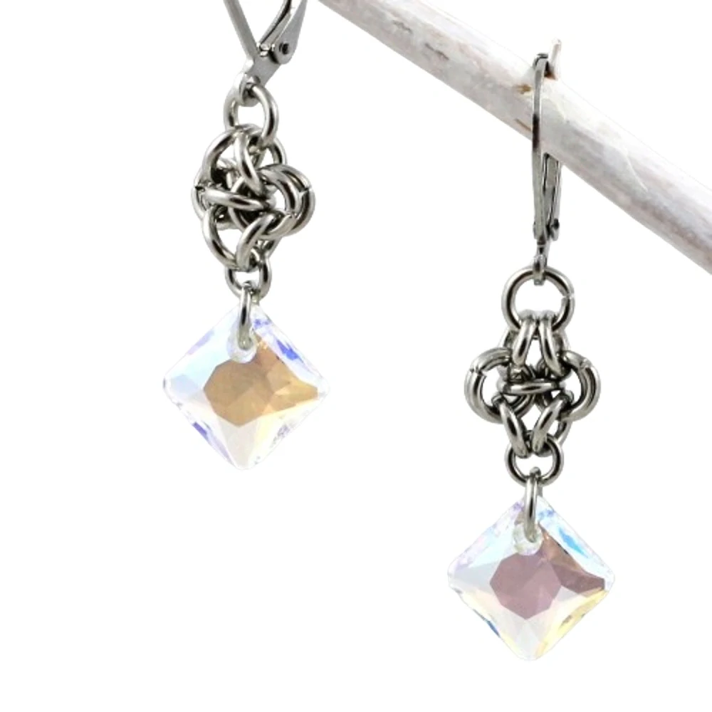 Visací náušnice Swarovski Princess Crystal Shimmer