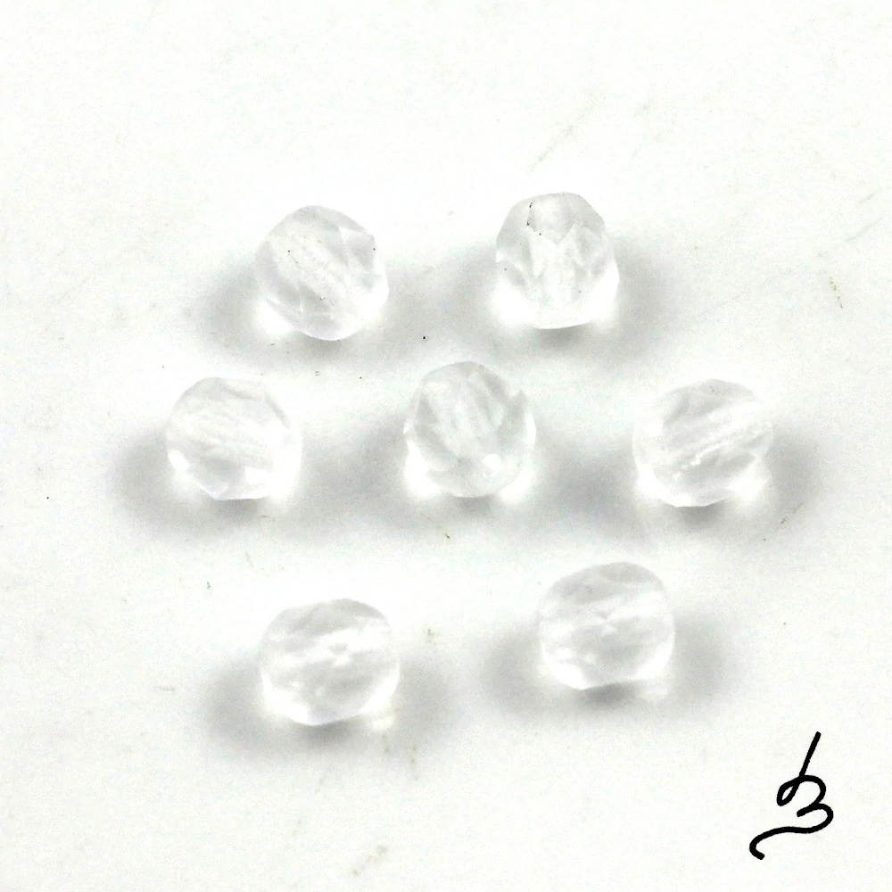 Broušené korálky 6mm frosty – 30 ks