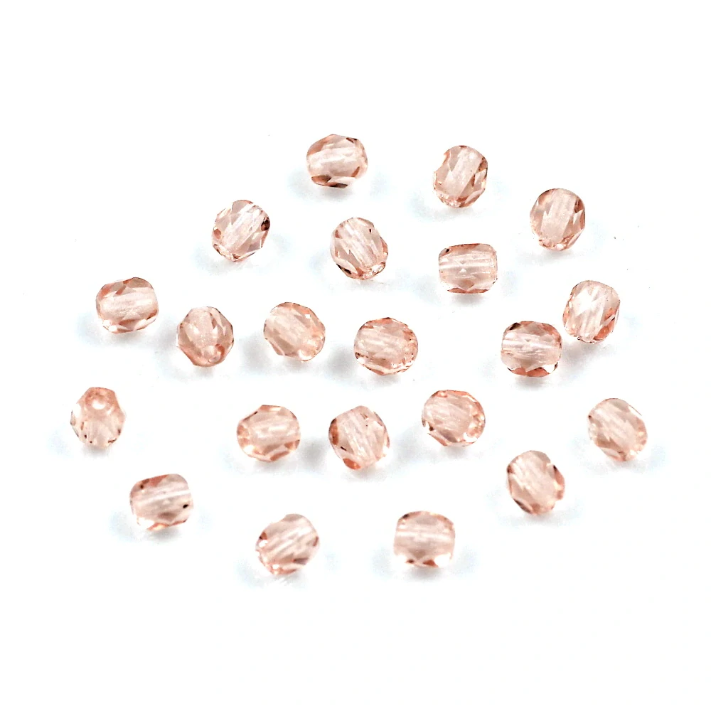 Broušené ohňovky 4mm růžové – 50 ks