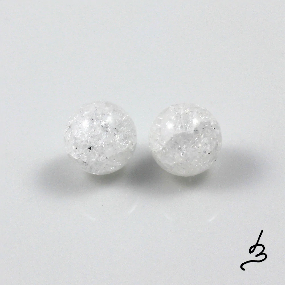 Praskaný křišťál korálky 10–11mm – 1 ks