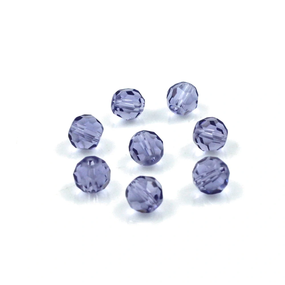 Broušené korálky 6mm fialovomodré – 30 ks