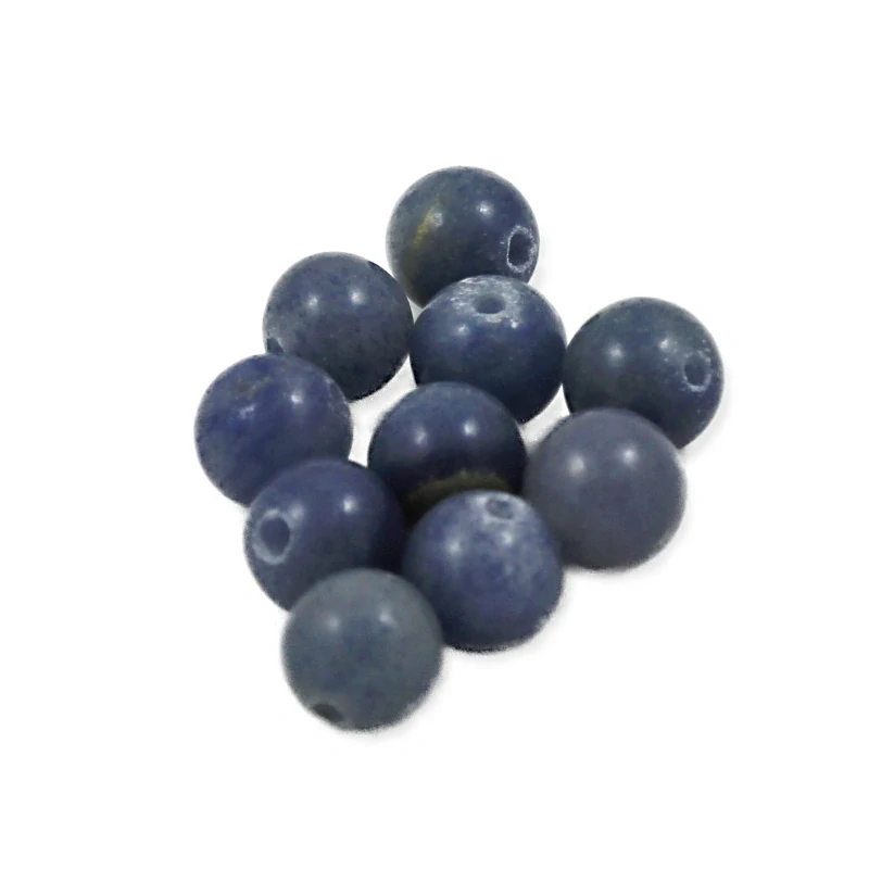 Korálek modrý křemen 6mm – 10 ks