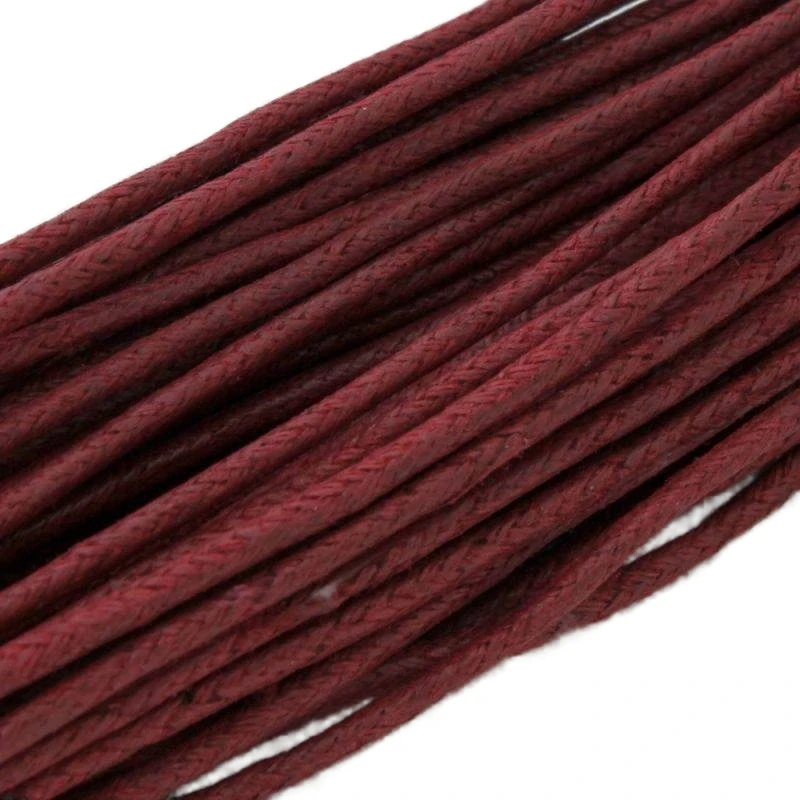 Bavlněná šňůrka 2mm bordó – 1 m