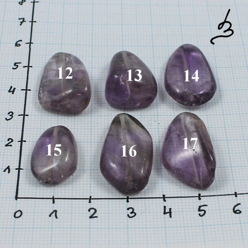 Ametyst tromlovaný s dírkou - č. 13