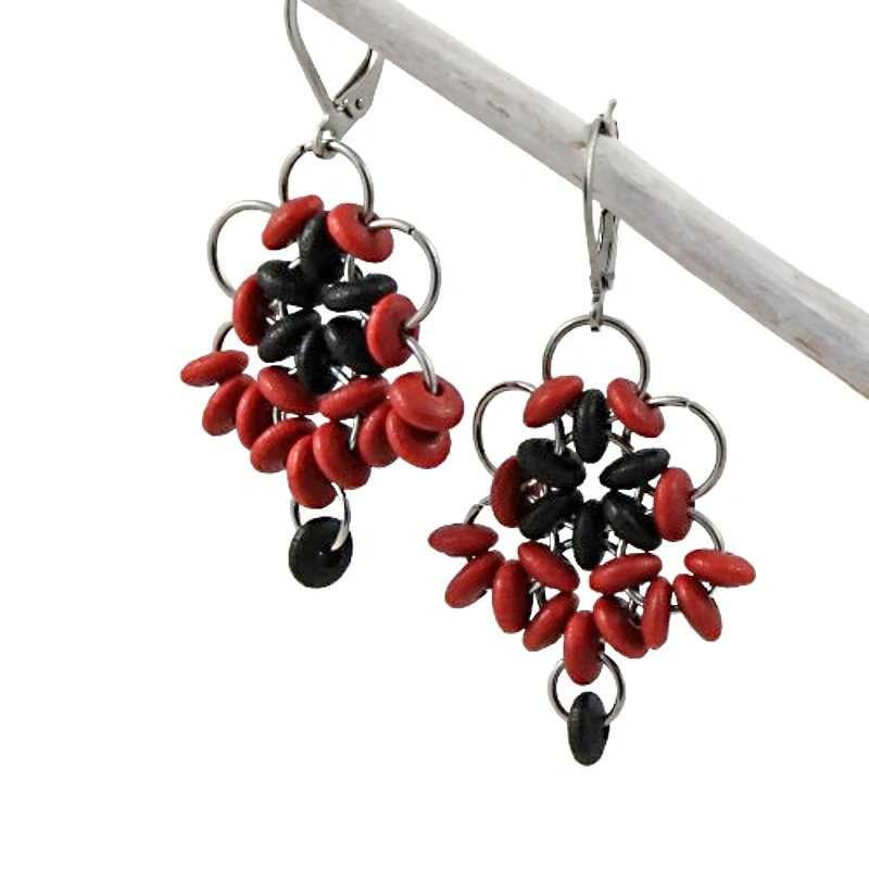 Dřevěné náušnice Ornament Gothic