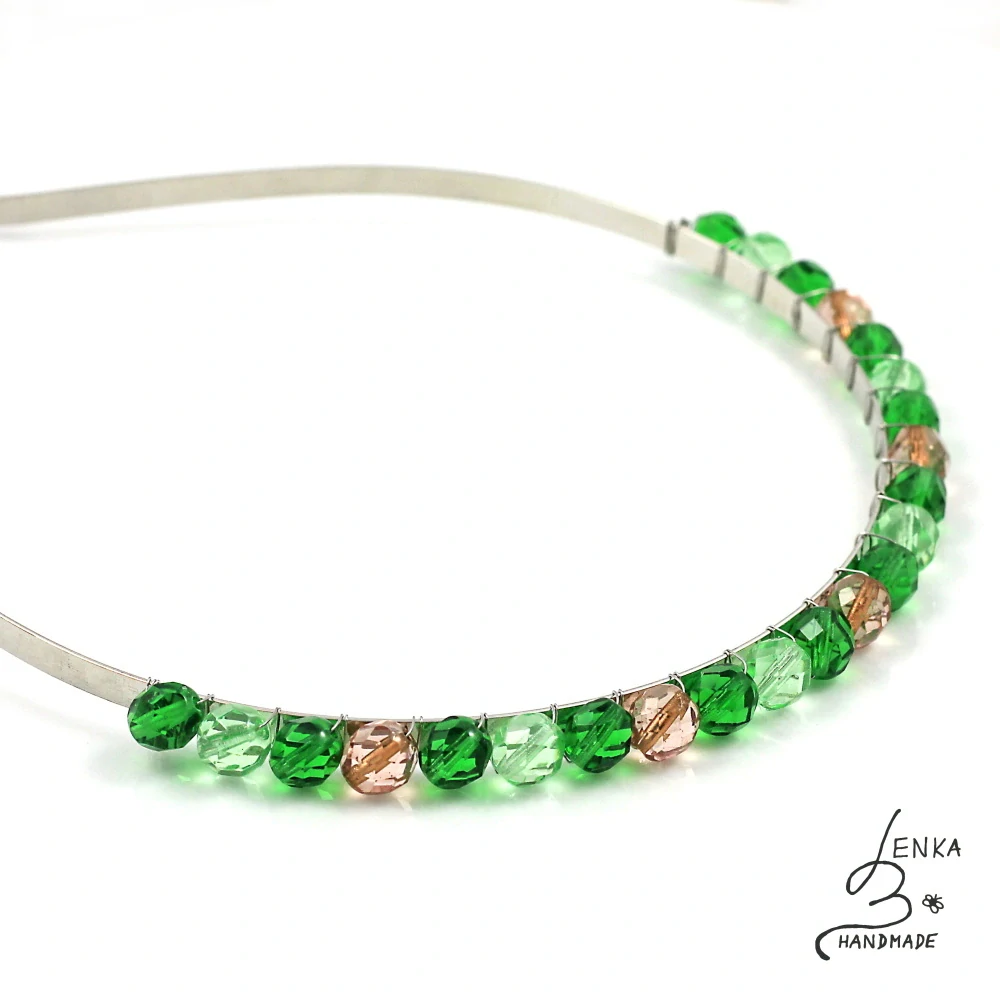 Kovová čelenka do vlasů mechová