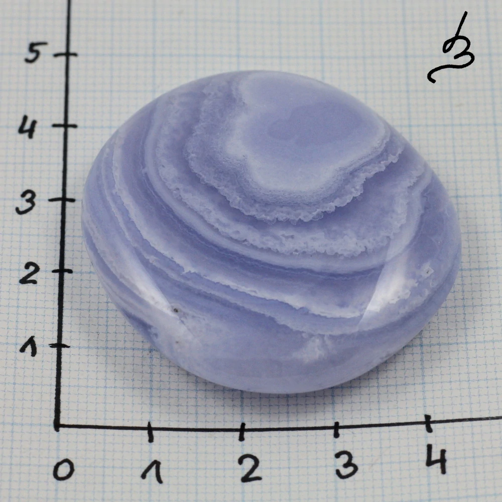 Modrý chalcedon – placka č. 5