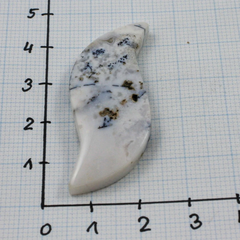 Bílý achát s dendrity – vlnka