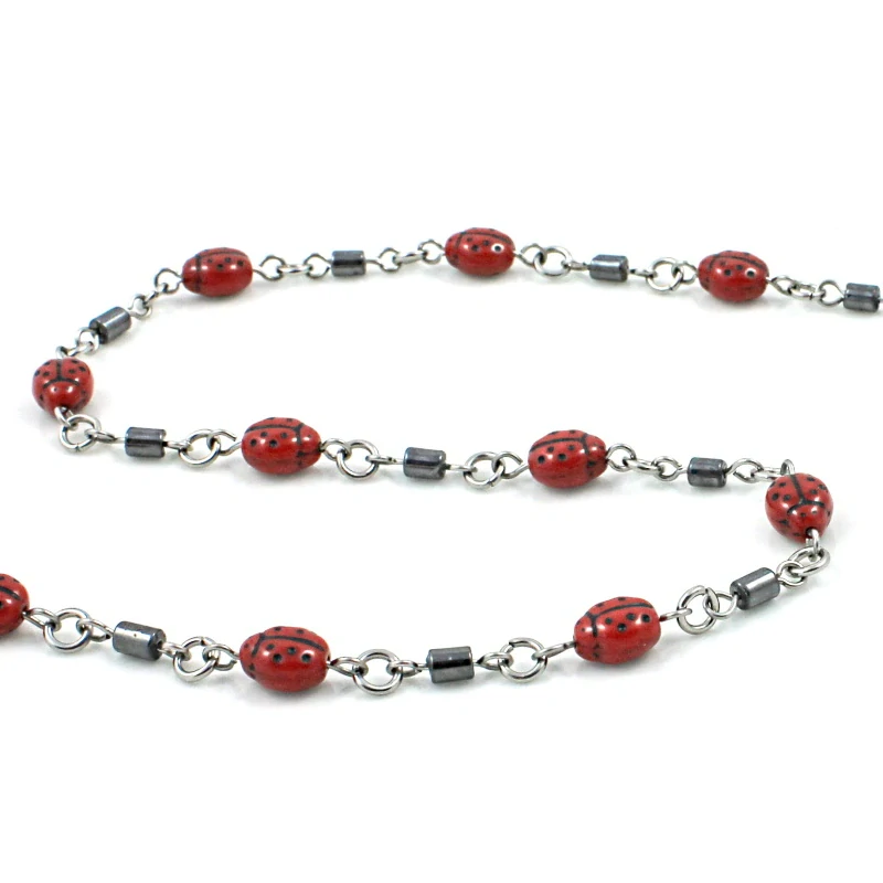 Náhrdelník na krk s beruškami