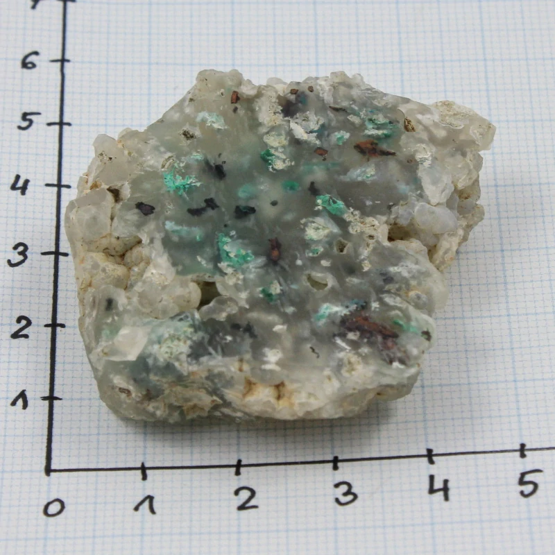 Chalcedon s chryzokolem a mědí