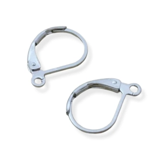 Uzavíratelné náušnicové zapínání platinová úprava – 2 ks