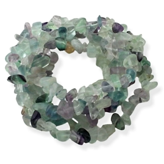 Fluorit, vrtané zlomky – 20 cm návleku