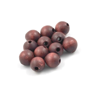 Korálky dřevěné čokoládové 9/10 – 12 ks