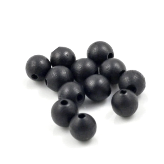 Korálky dřevěné černé 9/10 – 12 ks
