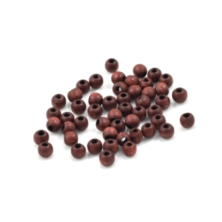 Korálky dřevěné čokoládové 4mm – 50 ks