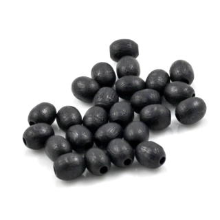 Korálky dřevěné černé 6/7,5 – 25 ks