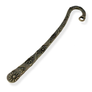 Kovová záložka do knihy starozlatá - 1 ks