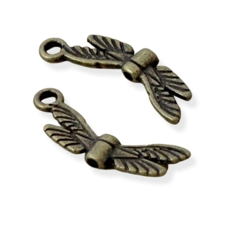 Přívěsek křídla vážky starozlato – 4 ks