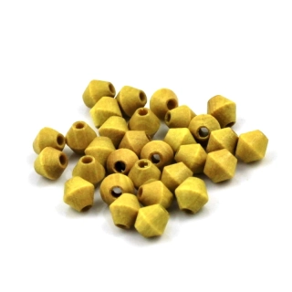 Korálky dřevěné SV zelené 6/6 mm – 30 ks