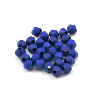 Korálky dřevěné TM modré 6/6 mm – 30 ks