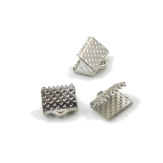 Koncovky na stuhu v platinové úpravě 6x8 mm- 50 ks