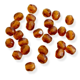 Korálky broušené topazové 4mm – 50 ks