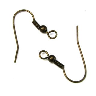 Afroháček otevřený starozlato – 10 ks