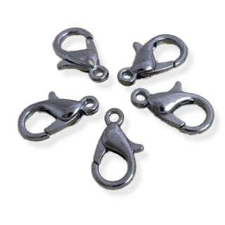 Zapínání karabinka gunmetal 12mm – 5 ks