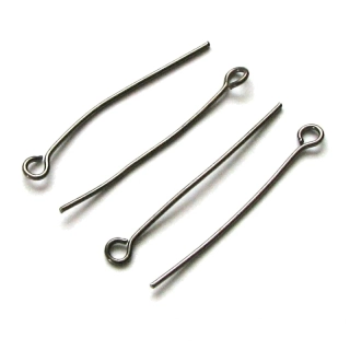 Ketlovací jehly gunmetal 30mm – 40 ks