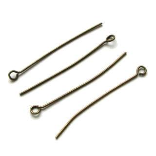 Ketlovací jehly starozlaté 40mm – 30 ks