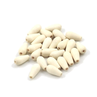 Korálky dřevěné krémové 5/10 – 25 ks